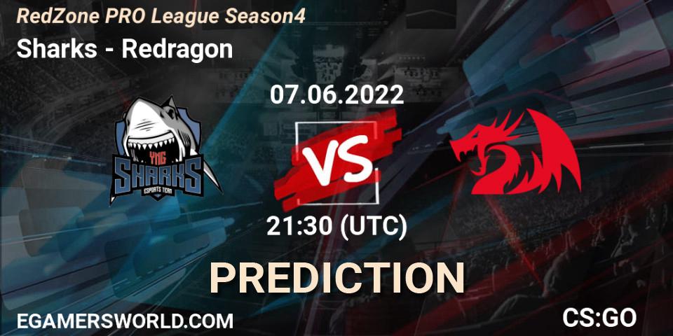 Sharks - Redragon: прогноз. 07.06.2022 at 21:30, Counter-Strike (CS2), RedZone PRO League Season 4