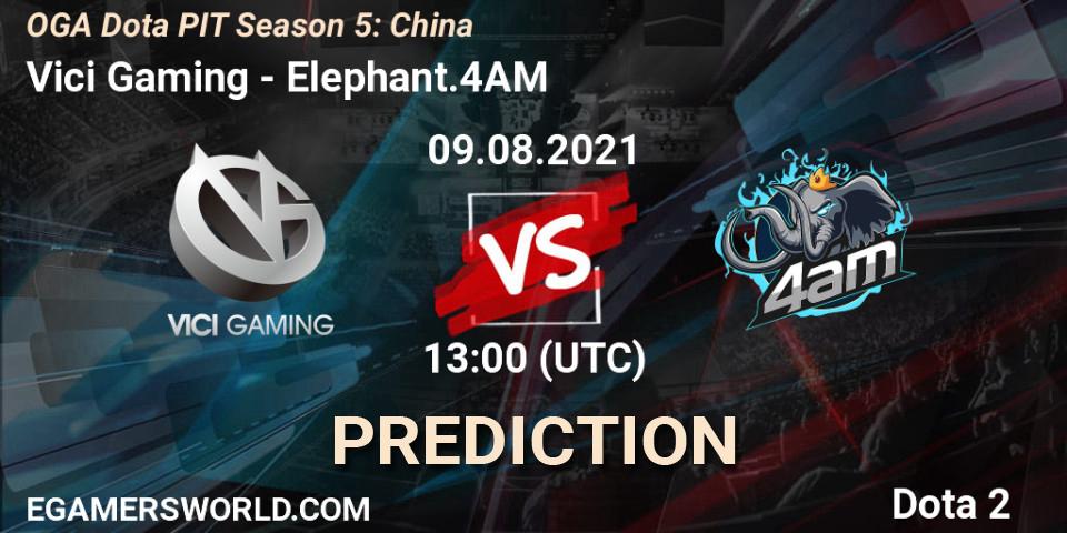 Vici Gaming - Elephant.4AM: прогноз. 09.08.21, Dota 2, OGA Dota PIT Season 5: China