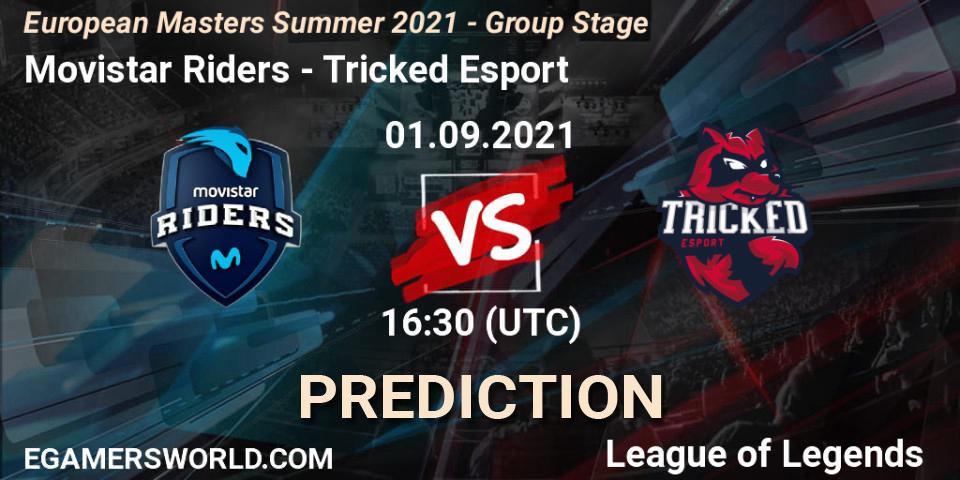 Movistar Riders - Tricked Esport: прогноз. 01.09.2021 at 16:30, LoL, European Masters Summer 2021 - Group Stage