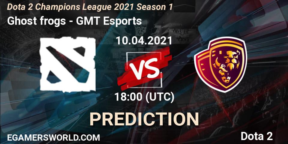 Ghost frogs - GMT Esports: прогноз. 10.04.2021 at 18:18, Dota 2, Dota 2 Champions League 2021 Season 1