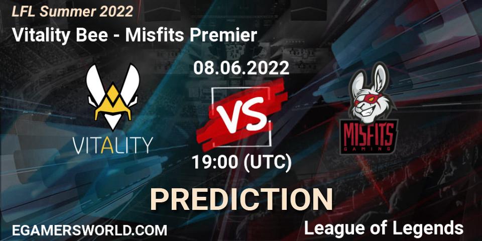 Vitality Bee - Misfits Premier: прогноз. 08.06.2022 at 19:00, LoL, LFL Summer 2022