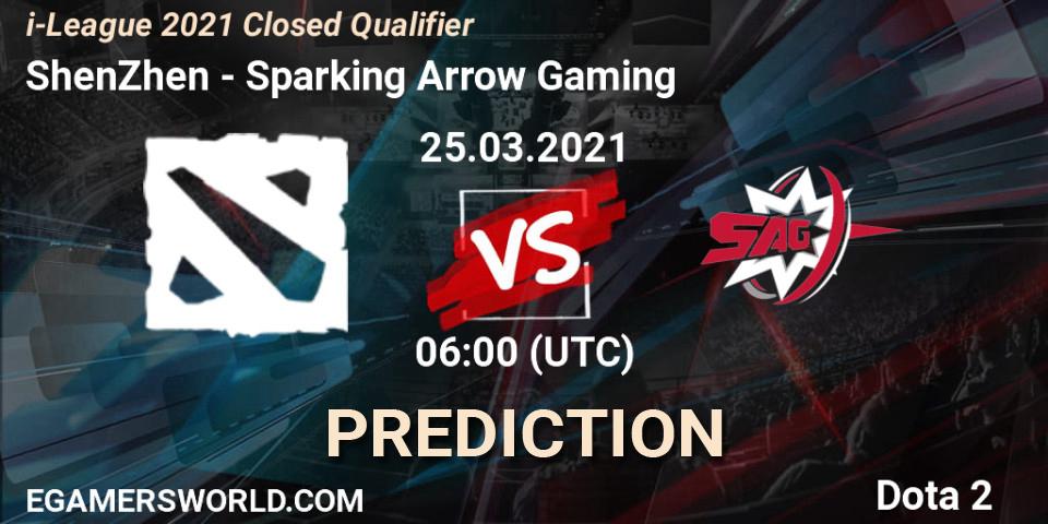 ShenZhen - Sparking Arrow Gaming: прогноз. 25.03.2021 at 06:03, Dota 2, i-League 2021 Closed Qualifier