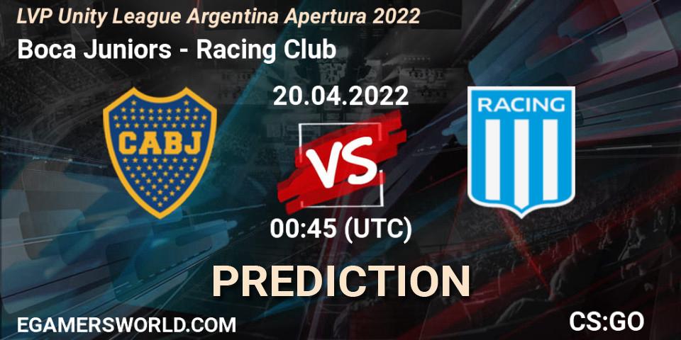 Boca Juniors - Racing Club: прогноз. 04.05.2022 at 00:45, Counter-Strike (CS2), LVP Unity League Argentina Apertura 2022