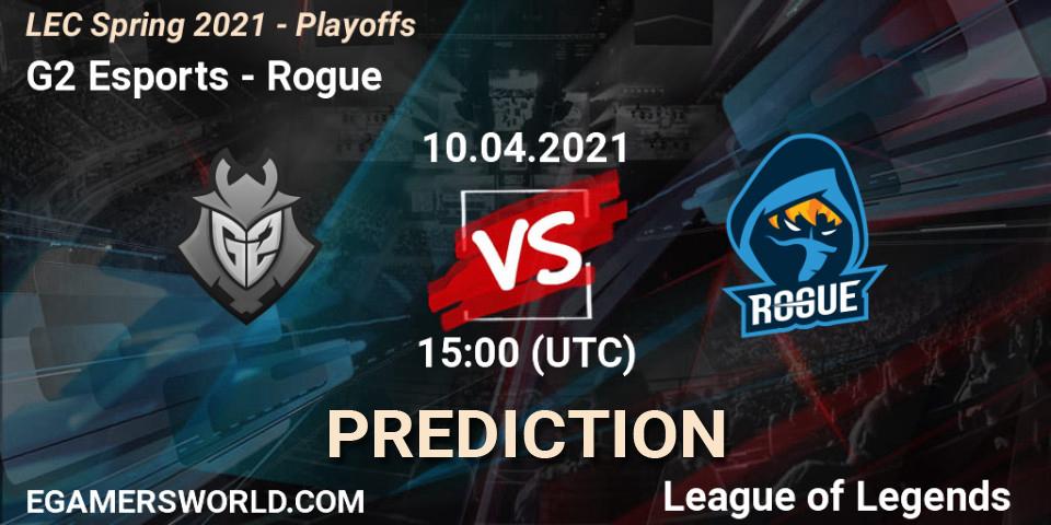G2 Esports - Rogue: прогноз. 10.04.2021 at 15:00, LoL, LEC Spring 2021 - Playoffs