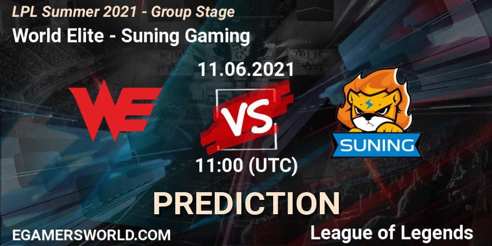 World Elite - Suning Gaming: прогноз. 11.06.2021 at 12:00, LoL, LPL Summer 2021 - Group Stage