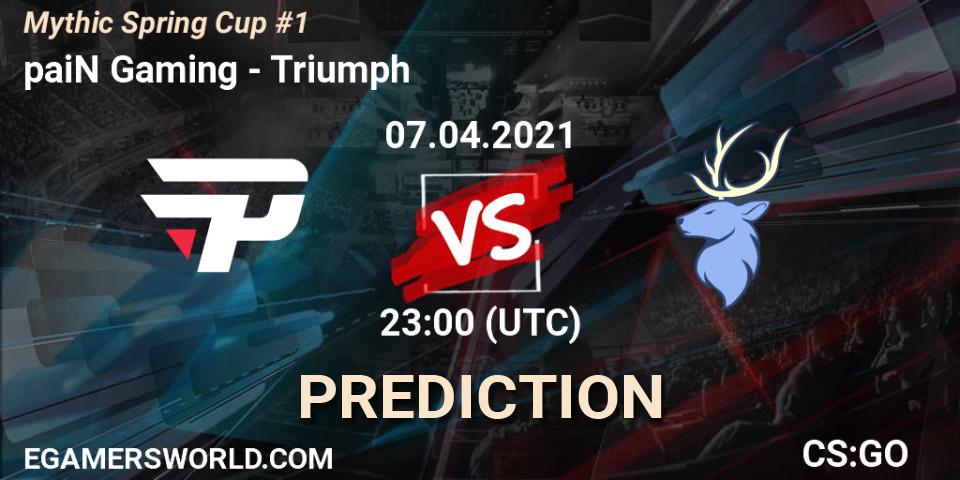 paiN Gaming - Triumph: прогноз. 07.04.2021 at 21:00, Counter-Strike (CS2), Mythic Spring Cup #1
