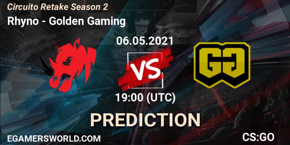 Rhyno - Golden Gaming: прогноз. 06.05.2021 at 19:00, Counter-Strike (CS2), Circuito Retake Season 2