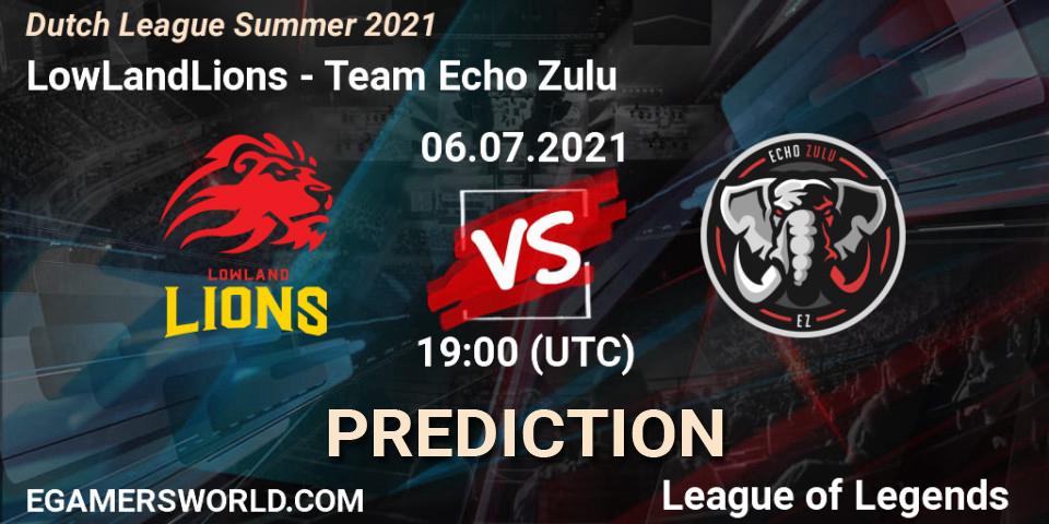 LowLandLions - Team Echo Zulu: прогноз. 06.07.2021 at 19:00, LoL, Dutch League Summer 2021