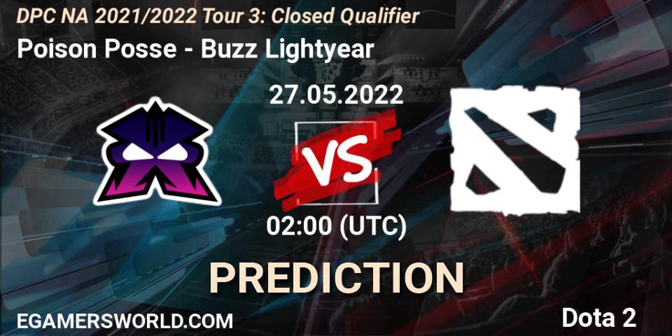 Poison Posse - Buzz Lightyear: прогноз. 27.05.2022 at 02:00, Dota 2, DPC NA 2021/2022 Tour 3: Closed Qualifier