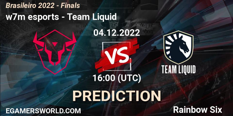w7m esports - Team Liquid: прогноз. 04.12.2022 at 19:00, Rainbow Six, Brasileirão 2022 - Finals