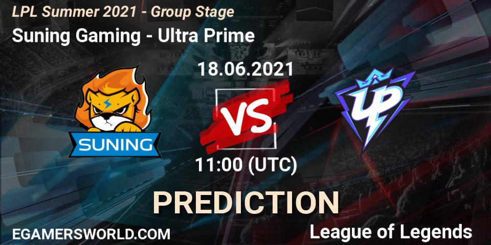 Suning Gaming - Ultra Prime: прогноз. 18.06.2021 at 12:00, LoL, LPL Summer 2021 - Group Stage