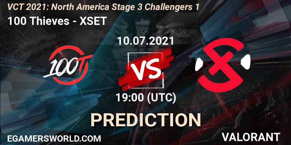 100 Thieves - XSET: прогноз. 10.07.2021 at 19:00, VALORANT, VCT 2021: North America Stage 3 Challengers 1