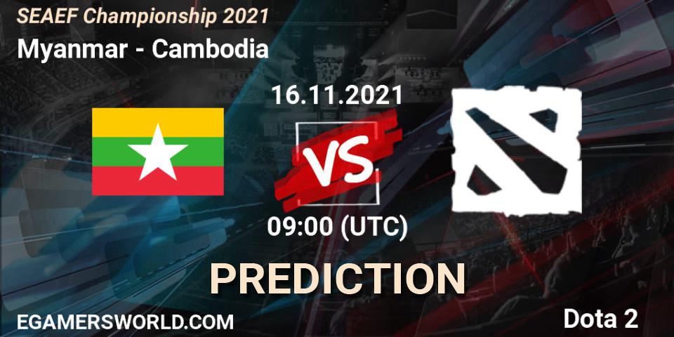 Team Myanmar - Team Cambodia: прогноз. 16.11.2021 at 09:21, Dota 2, SEAEF Dota2 Championship 2021