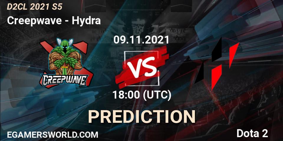 Creepwave - Hydra: прогноз. 09.11.2021 at 18:01, Dota 2, Dota 2 Champions League 2021 Season 5