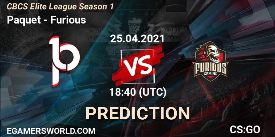 Paquetá - Furious: прогноз. 25.04.2021 at 18:40, Counter-Strike (CS2), CBCS Elite League Season 1