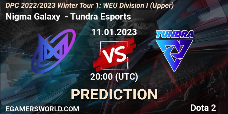 Nigma Galaxy - Tundra Esports: прогноз. 11.01.2023 at 20:00, Dota 2, DPC 2022/2023 Winter Tour 1: WEU Division I (Upper)