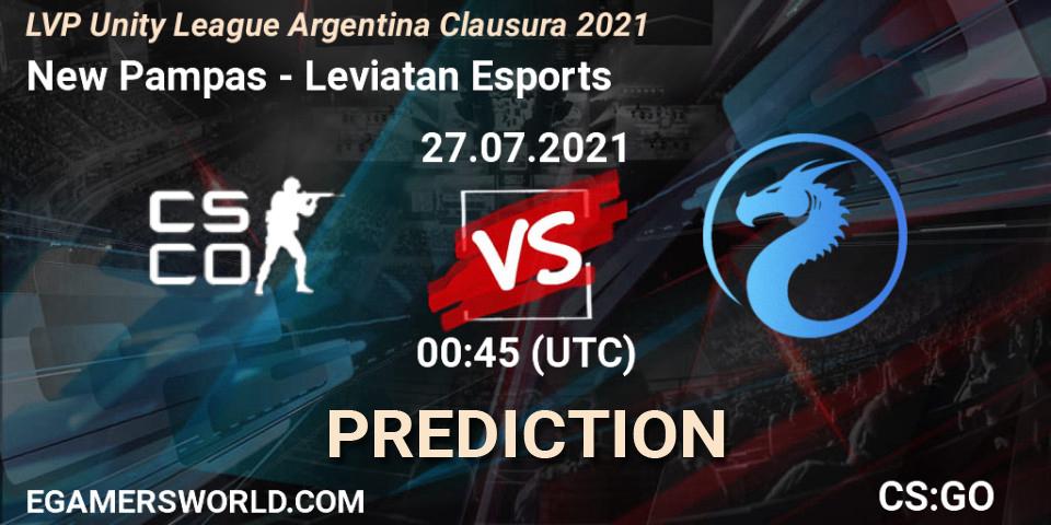 New Pampas - Leviatan Esports: прогноз. 27.07.2021 at 00:45, Counter-Strike (CS2), LVP Unity League Argentina Clausura 2021