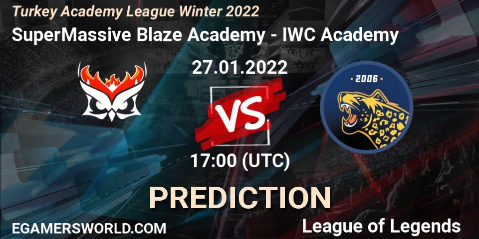 SuperMassive Blaze Academy - IWC Academy: прогноз. 27.01.2022 at 17:00, LoL, Turkey Academy League Winter 2022