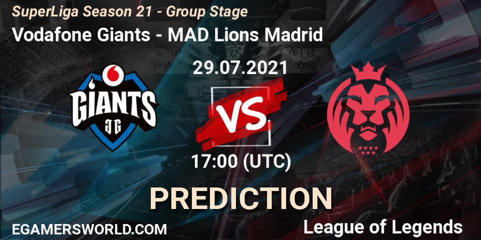 Vodafone Giants - MAD Lions Madrid: прогноз. 29.07.2021 at 20:00, LoL, SuperLiga Season 21 - Group Stage 