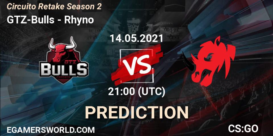 GTZ-Bulls - Rhyno: прогноз. 14.05.2021 at 21:00, Counter-Strike (CS2), Circuito Retake Season 2