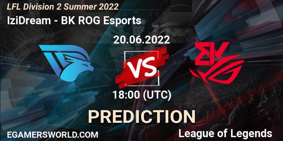 IziDream - BK ROG Esports: прогноз. 20.06.2022 at 18:00, LoL, LFL Division 2 Summer 2022