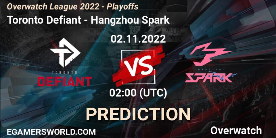 Toronto Defiant - Hangzhou Spark: прогноз. 02.11.22, Overwatch, Overwatch League 2022 - Playoffs