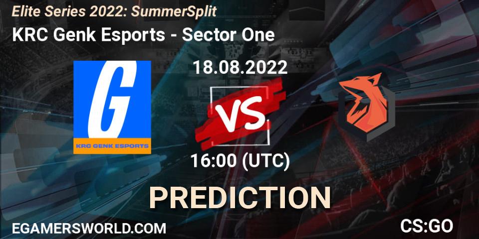 KRC Genk Esports - Sector One: прогноз. 18.08.2022 at 16:00, Counter-Strike (CS2), Elite Series 2022: Summer Split