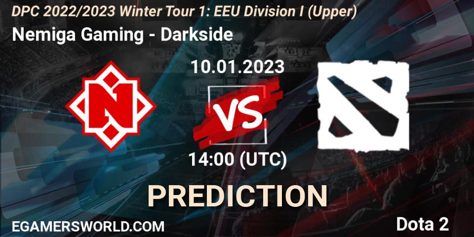 Nemiga Gaming - Darkside: прогноз. 10.01.2023 at 14:16, Dota 2, DPC 2022/2023 Winter Tour 1: EEU Division I (Upper)