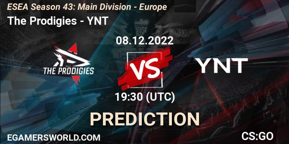 The Prodigies - YNT: прогноз. 09.12.22, CS2 (CS:GO), ESEA Season 43: Main Division - Europe