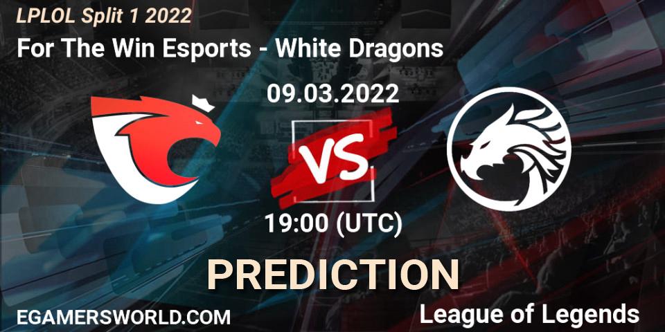 For The Win Esports - White Dragons: прогноз. 09.03.2022 at 19:00, LoL, LPLOL Split 1 2022
