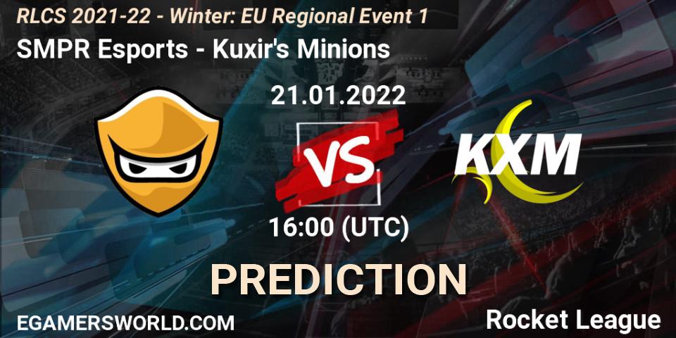 SMPR Esports - Kuxir's Minions: прогноз. 21.01.22, Rocket League, RLCS 2021-22 - Winter: EU Regional Event 1