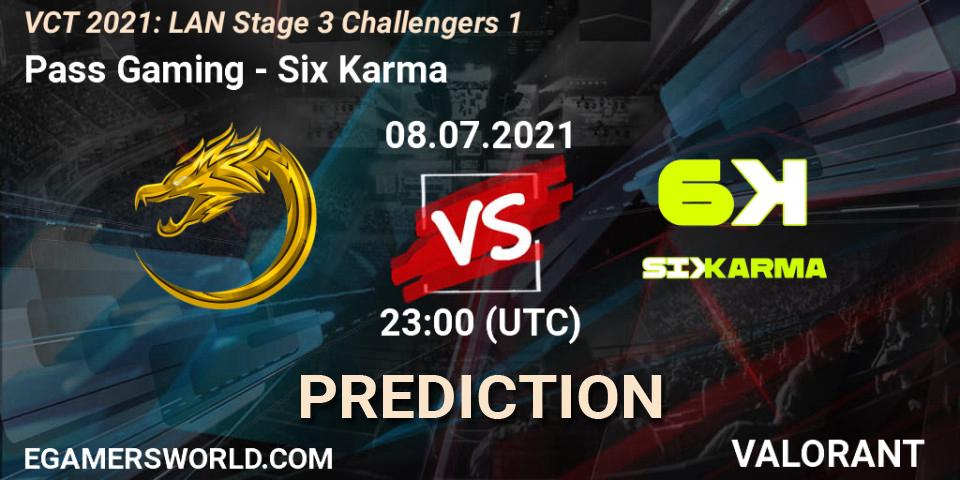 Pass Gaming - Six Karma: прогноз. 08.07.2021 at 23:00, VALORANT, VCT 2021: LAN Stage 3 Challengers 1