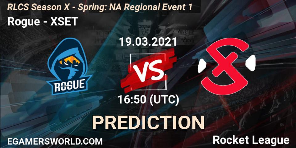 Rogue - XSET: прогноз. 19.03.2021 at 16:50, Rocket League, RLCS Season X - Spring: NA Regional Event 1