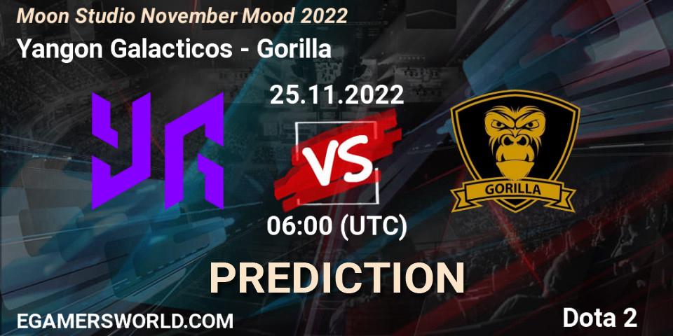 Yangon Galacticos - Gorilla: прогноз. 25.11.2022 at 06:04, Dota 2, Moon Studio November Mood 2022