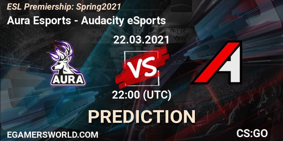 Aura Esports - Audacity eSports: прогноз. 22.03.2021 at 22:00, Counter-Strike (CS2), ESL Premiership: Spring 2021