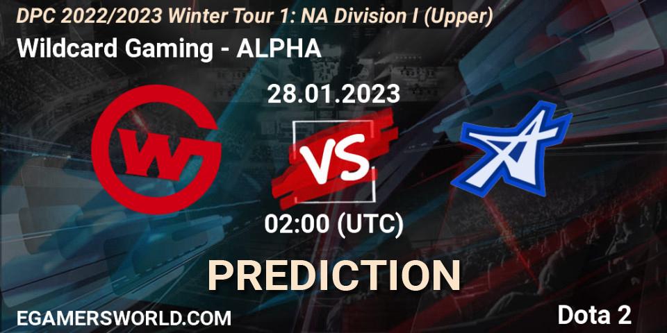Wildcard Gaming - ALPHA: прогноз. 28.01.23, Dota 2, DPC 2022/2023 Winter Tour 1: NA Division I (Upper)