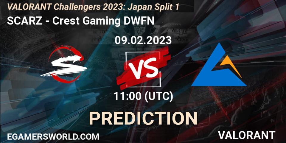 SCARZ - Crest Gaming DWFN: прогноз. 09.02.23, VALORANT, VALORANT Challengers 2023: Japan Split 1