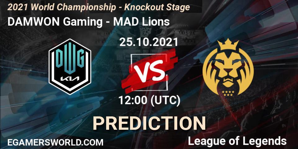 DAMWON Gaming - MAD Lions: прогноз. 24.10.2021 at 12:00, LoL, 2021 World Championship - Knockout Stage