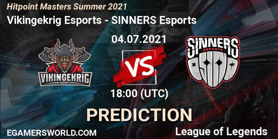 Vikingekrig Esports - SINNERS Esports: прогноз. 04.07.2021 at 18:00, LoL, Hitpoint Masters Summer 2021