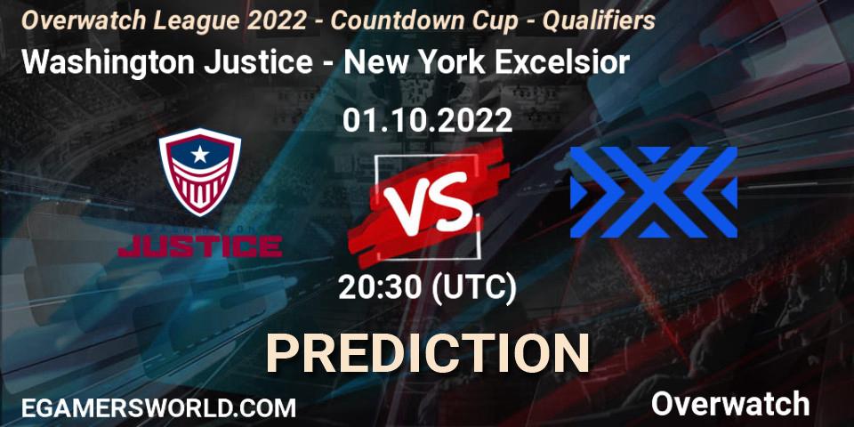 Washington Justice - New York Excelsior: прогноз. 01.10.22, Overwatch, Overwatch League 2022 - Countdown Cup - Qualifiers