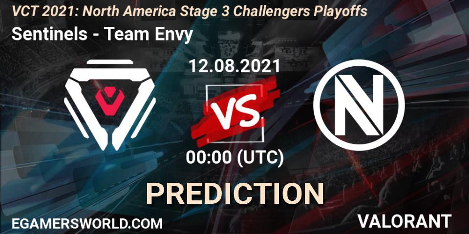 Sentinels - Team Envy: прогноз. 12.08.2021 at 00:00, VALORANT, VCT 2021: North America Stage 3 Challengers Playoffs