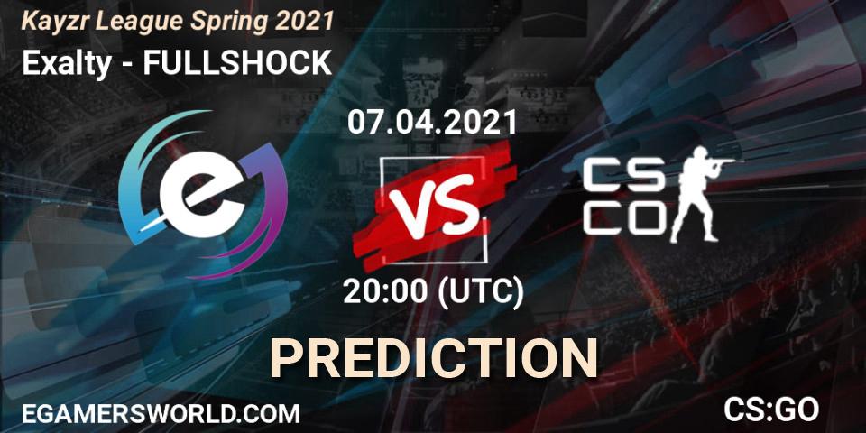 Exalty - FULLSHOCK: прогноз. 07.04.2021 at 20:00, Counter-Strike (CS2), Kayzr League Spring 2021