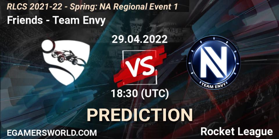 Friends - Team Envy: прогноз. 29.04.2022 at 18:30, Rocket League, RLCS 2021-22 - Spring: NA Regional Event 1