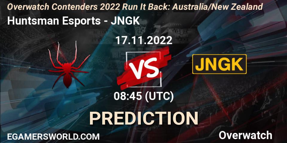 Huntsman Esports - JNGK: прогноз. 17.11.2022 at 10:00, Overwatch, Overwatch Contenders 2022 - Australia/New Zealand - November