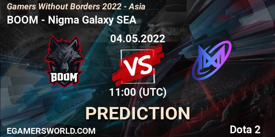 BOOM - Nigma Galaxy SEA: прогноз. 04.05.2022 at 11:01, Dota 2, Gamers Without Borders 2022 - Asia