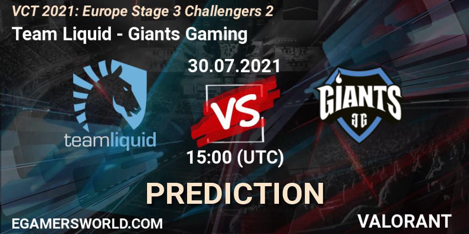 Team Liquid - Giants Gaming: прогноз. 30.07.21, VALORANT, VCT 2021: Europe Stage 3 Challengers 2