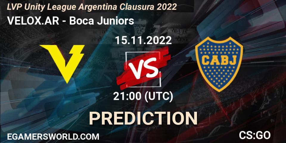 VELOX.AR - Boca Juniors: прогноз. 15.11.2022 at 21:00, Counter-Strike (CS2), LVP Unity League Argentina Clausura 2022