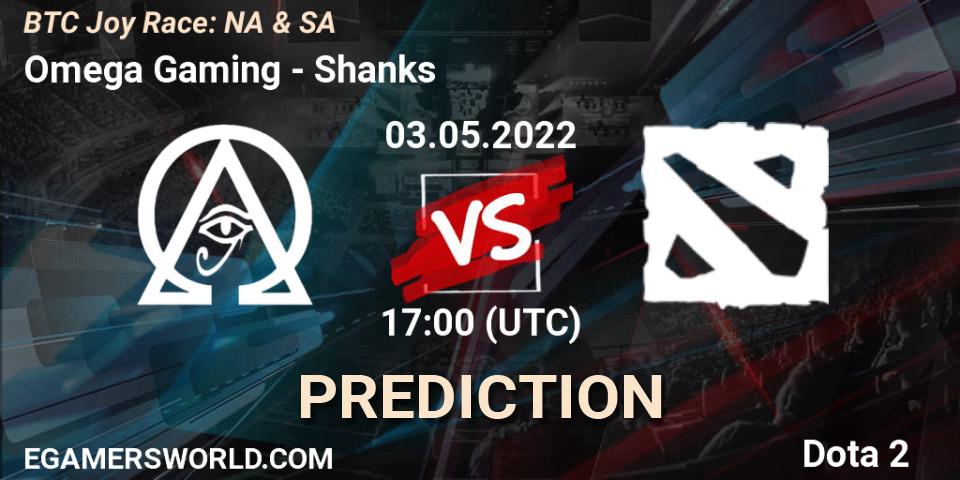 Omega Gaming - Shanks: прогноз. 03.05.2022 at 17:10, Dota 2, BTC Joy Race: NA & SA