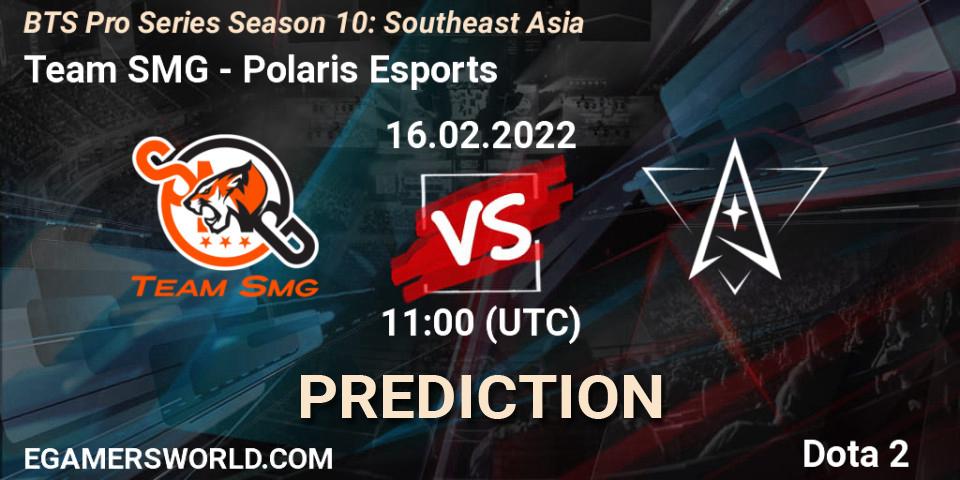Team SMG - Polaris Esports: прогноз. 16.02.2022 at 11:06, Dota 2, BTS Pro Series Season 10: Southeast Asia