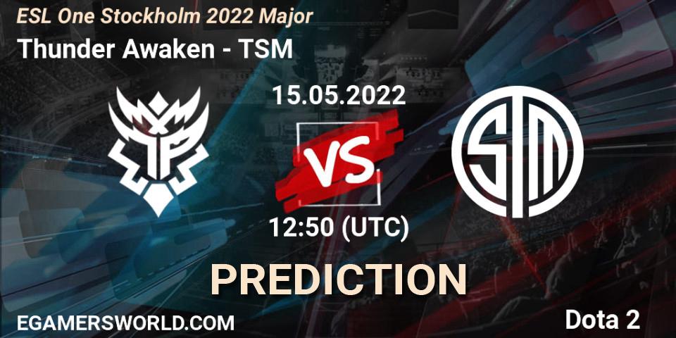 Thunder Awaken - TSM: прогноз. 15.05.22, Dota 2, ESL One Stockholm 2022 Major